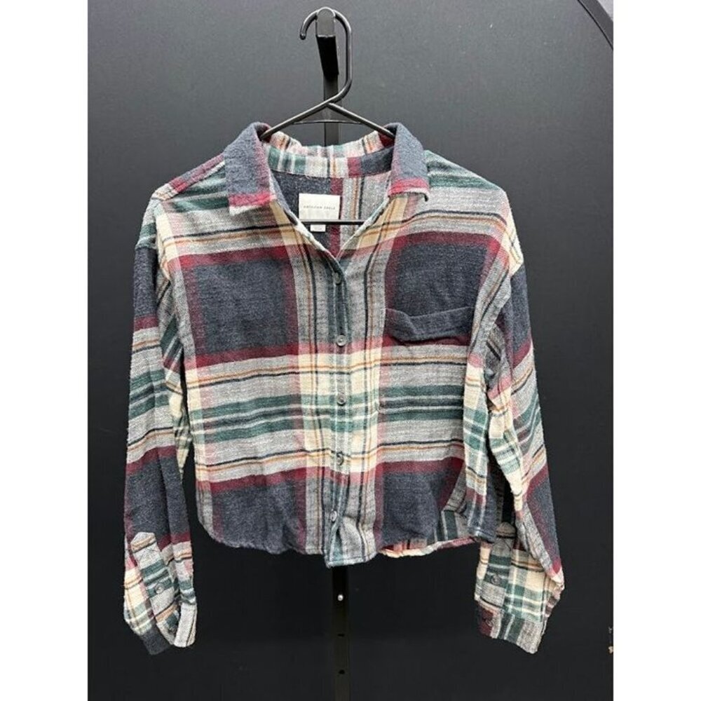 American Eagle Cropped Flannel